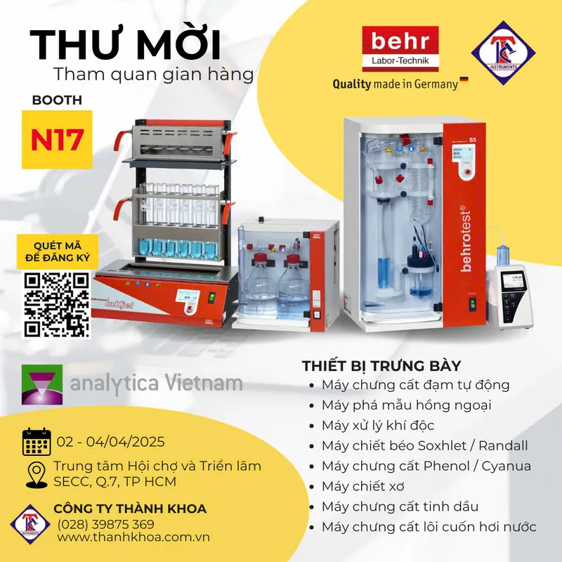 Sản phẩm thư mời Behr — Công Ty TNHH Thiết Bị Khoa Học Kỹ Thuật Thành Khoa — MST 0303649379