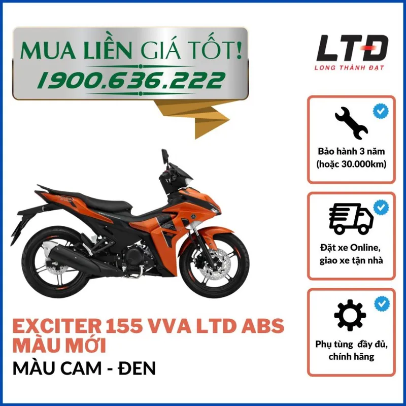 Sản phẩm exciter 155 vva phien ban gioi han abs mau cam — Công Ty TNHH Thương Mại Long Thành Đạt — MST 0304034850