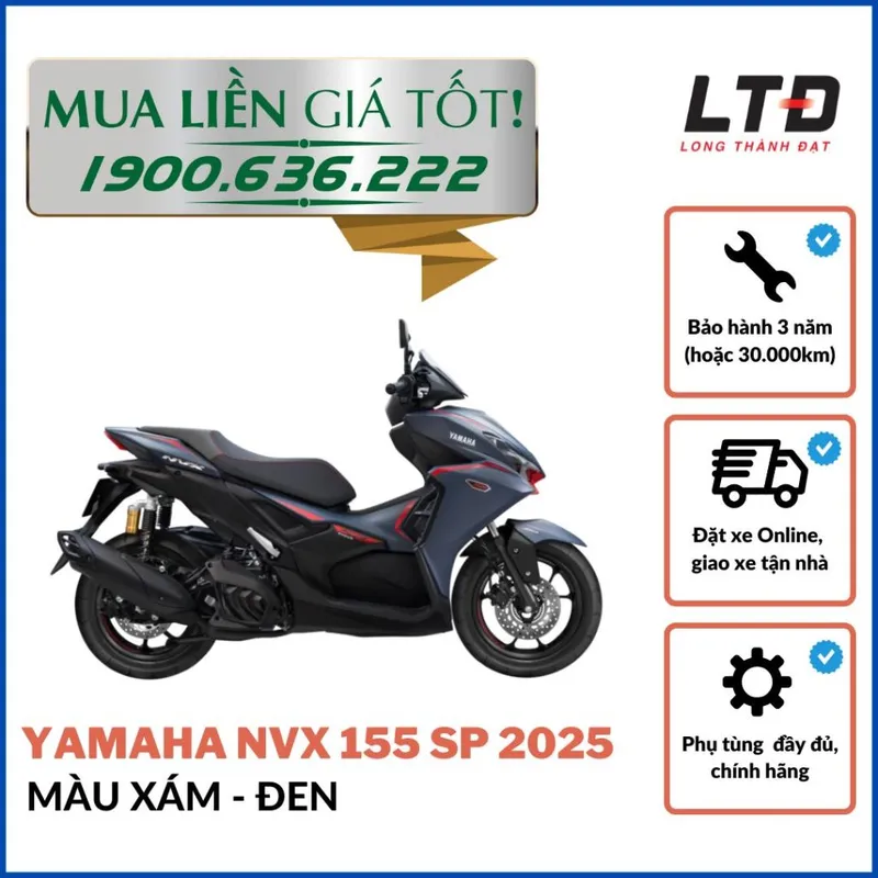 Sản phẩm nvx 155 phien ban the thao sp 2025 xam — Công Ty TNHH Thương Mại Long Thành Đạt — MST 0304034850