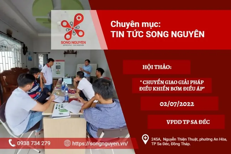 Sản phẩm hoi thao chuyen giao giai phap dieu khien bom dieu ap — Biến Tần Song Nguyên - Công Ty Cổ Phần Kỹ Thuật Tự Động Song Nguyên — MST 0304258466