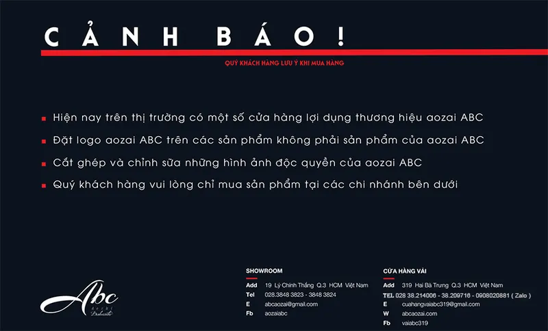 Sản phẩm canhbaomoi2019h — Cửa Hàng Vải ABC — MST 0304350937