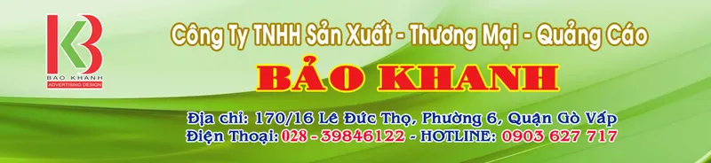Sản phẩm 201904270400042H8YwnTjUo — Công Ty TNHH Sản Xuất - Thương Mại - Quảng Cáo Bảo Khanh — MST 0304434464