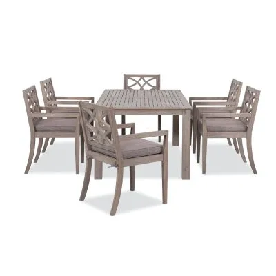 Sản phẩm Weather Grey Lillian 7 Piece Outdoor Dining Set – Stylish Durable Patio Dining Furniture 1 400x400 — Đồ Gỗ Nghĩa Sơn - Công Ty TNHH Đồ Gỗ Nghĩa Sơn — MST 0304477732