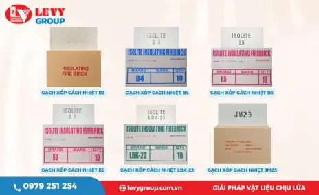 Sản phẩm gach xop cach nhiet le vy phan phoi — Công Ty TNHH Vật Liệu Chịu Lửa Lê Vỹ — MST 0304864724