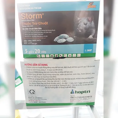 Sản phẩm 12 Thuốc diệt chuột storm — Công Ty TNHH Sản Xuất Thương Mại Dịch Vụ Nhà Sạch Hoàn Mỹ — MST 0304870559