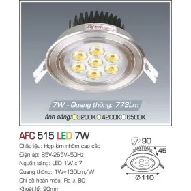 Sản phẩm den led downlight anfaco afc 5157w 1599 — Công Ty TNHH TM DV XD Lê Nguyên Thảo — MST 0304870809