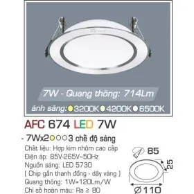 Sản phẩm den led downlight anfaco afc 6747w 591 — Công Ty TNHH TM DV XD Lê Nguyên Thảo — MST 0304870809