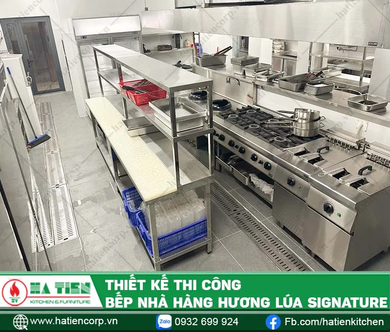 Sản phẩm thiet ke thi cong bep nha hang Huong Lua — Công Ty TNHH Sản Xuất Thương Mại Hà Tiên — MST 0304949583