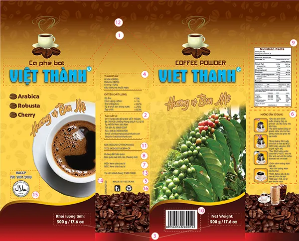 Sản phẩm cafevietthanh — Công Ty TNHH Bao Bì Nhựa Việt Thành — MST 0304996488