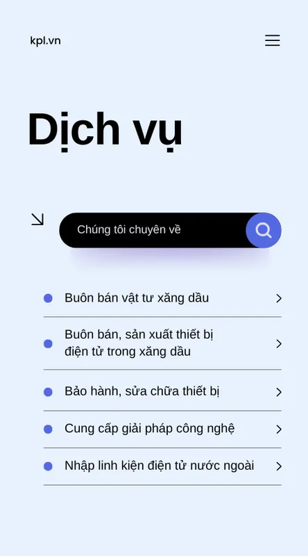 Sản phẩm dich vu — Công Ty Cổ Phần Kỹ Phát Lộc (KPL) — MST 0305023315