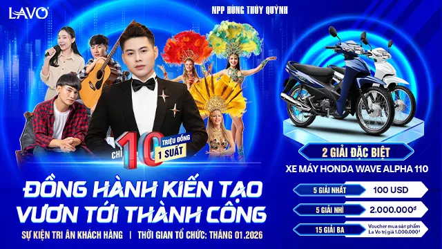 Sản phẩm tri an khach hang NPP hung thuy quynh 2026 — LAVO - Công Ty Cổ Phần LAVO — MST 0305044442
