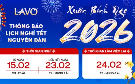 Sản phẩm lavo thong bao nghi tet nguyen dan 2026 450x280 — LAVO - Công Ty Cổ Phần LAVO — MST 0305044442