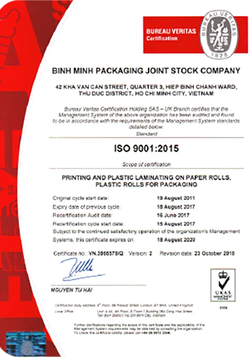 Sản phẩm chứng nhận 09 1 — Công Ty Cổ Phần BMP Group — MST 0305122228