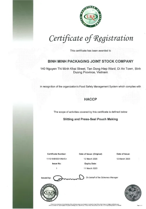 Sản phẩm giấy chúng nhận — Công Ty Cổ Phần BMP Group — MST 0305122228