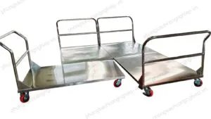 Sản phẩm xe đẩy inox 1 tầng mẫu HPTL–TR1F 300x169 — Công Ty Cổ Phần Hùng Phương — MST 0305127378