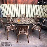 Sản phẩm ban ghe nhom duc ngoai troi san vuon biet thu cao cap bgn 018 9917j2 — Công Ty TNHH Đúc Mỹ Nghệ — MST 0305254383