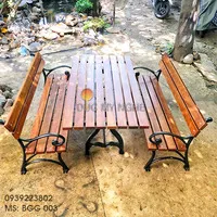 Sản phẩm ban ghe san vuon gang duc ngoai troi go go do dep cao cap bgg 003 9956j2 — Công Ty TNHH Đúc Mỹ Nghệ — MST 0305254383