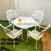 Sản phẩm bao hanh ban ghe cafe san vuon ngoai troi gang nhom duc 8723j2 — Công Ty TNHH Đúc Mỹ Nghệ — MST 0305254383