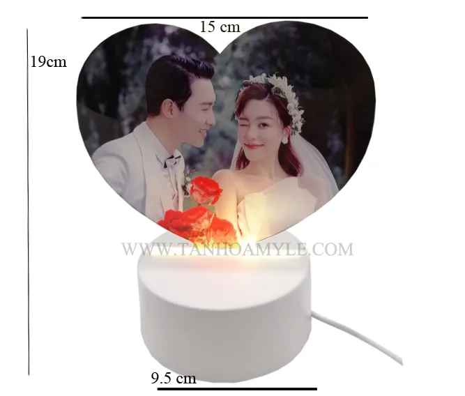 Sản phẩm led mika tim 1 — In Chuyển Nhiệt Tân Hoa Mỹ Lệ - Công Ty TNHH Tân Hoa Mỹ Lệ — MST 0305610560