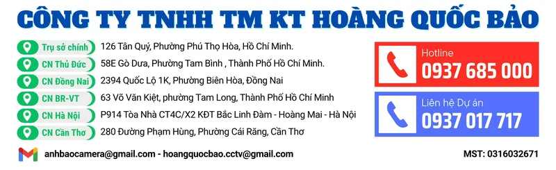 Văn phòng Camera Quốc Bảo - Công Ty TNHH TM DV Hoàng Quốc Bảo #1779699084 — MST 0306140847