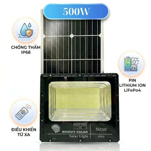 Sản phẩm den nang luong mat troi 500w  den kungfu solar nang luong mat troi 500w ip 67 loai lon_s8051 — Camera Quốc Bảo - Công Ty TNHH TM DV Hoàng Quốc Bảo — MST 0306140847