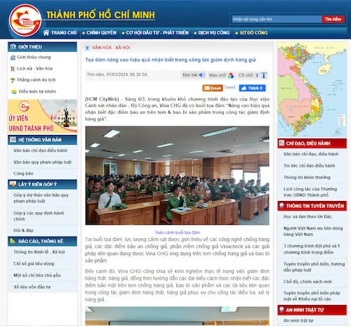 Sản phẩm bai bao hcmcity viet ve vina chg — Công Ty Cổ Phần Phát Triển Khoa Học Công Nghệ VINA — MST 0306182501