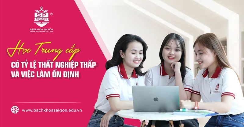 Sản phẩm hoc trung cap co ty le that nghiep thap va viec lam on dinh — Trường Trung Cấp Bách Khoa Sài Gòn — MST 0306353193