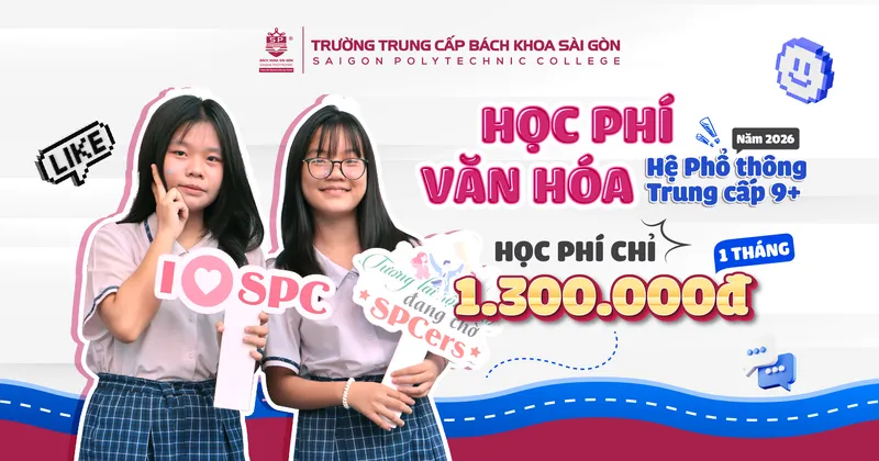 Sản phẩm Hoc phi van hoa pho thong 01 — Trường Trung Cấp Bách Khoa Sài Gòn — MST 0306353193