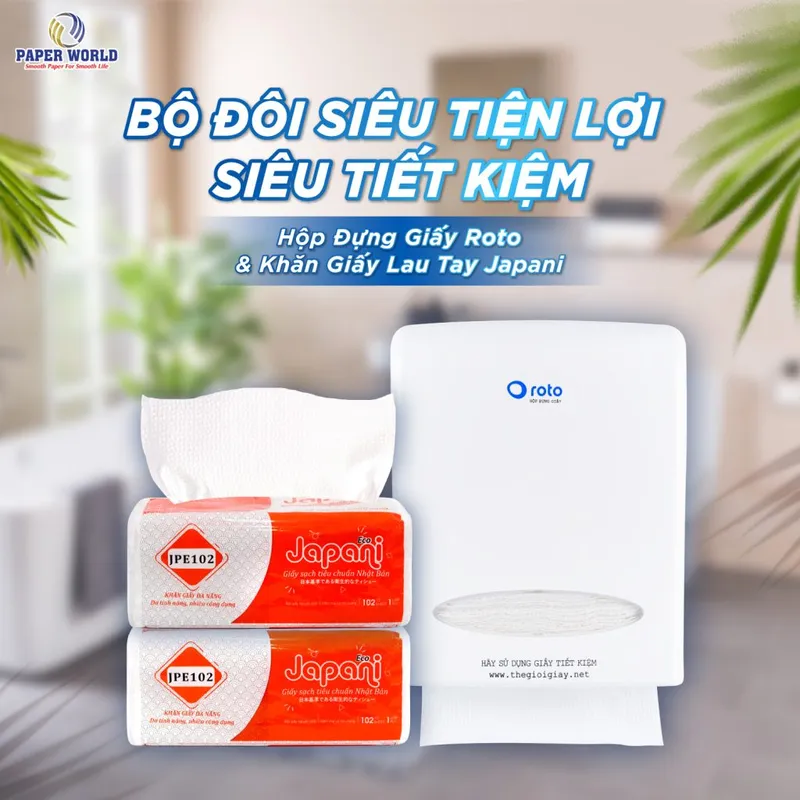 Sản phẩm 230308_FB post Hop Dung Giay Lau Tay va Khan Giay 1024x1024 — Thế Giới Giấy - Công Ty Cổ Phần Thế Giới Giấy — MST 0308023320