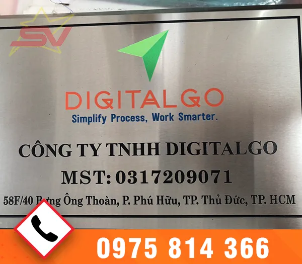 Sản phẩm bang inox 2 — Khắc Dấu Sao Việt - Công Ty TNHH Một Thành Viên Dịch Vụ Khắc Dấu Sao Việt — MST 0309030948