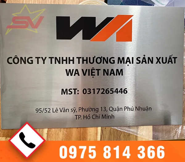 Sản phẩm inox2222 — Khắc Dấu Sao Việt - Công Ty TNHH Một Thành Viên Dịch Vụ Khắc Dấu Sao Việt — MST 0309030948