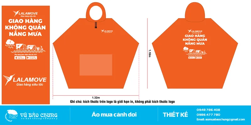 Sản phẩm ao mua lalamove — áo Mưa Bảo Chung - Công Ty TNHH Một Thành Viên Vũ Bảo Chung — MST 0309800315
