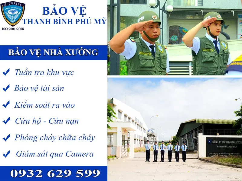 Sản phẩm dich vu bao ve nha xuong — Bảo Vệ Thanh Bình Phú Mỹ - Công Ty TNHH Dịch Vụ Bảo Vệ Thanh Bình Phú Mỹ — MST 0309849085