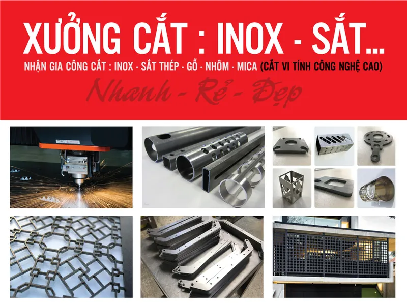 Sản phẩm xuong cat laser inox sat thep — Công Ty TNHH MTV Quảng Cáo Mỹ Thuật Song Phương — MST 0309943271