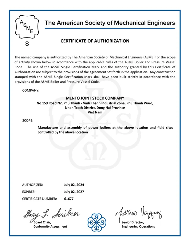Sản phẩm 116137 bpv certs 7 5382 — Kết Cấu Thép Meto - Công Ty Cổ Phần Mento — MST 0310084828