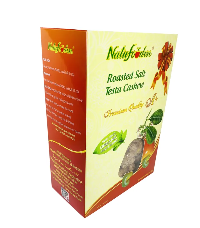 Sản phẩm Vietnam roasted salt testa cashewnut box 454 — Công Ty TNHH Sản Xuất Kinh Doanh Thái Bình Dương — MST 0310153084