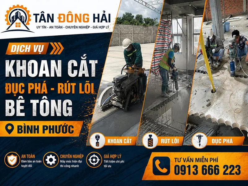Sản phẩm khoan cat be tong binh phuoc tan dong hai — Công Ty TNHH Thương Mại Dịch Vụ Tư Vấn Xây Dựng Đông Hải — MST 0310212300