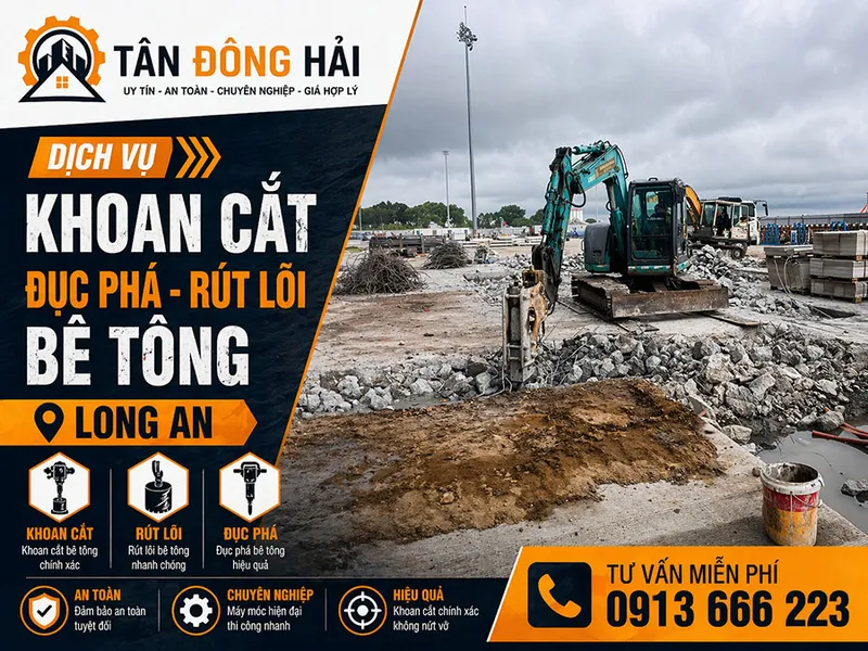 Sản phẩm khoan cat be tong long an tan dong hai — Công Ty TNHH Thương Mại Dịch Vụ Tư Vấn Xây Dựng Đông Hải — MST 0310212300