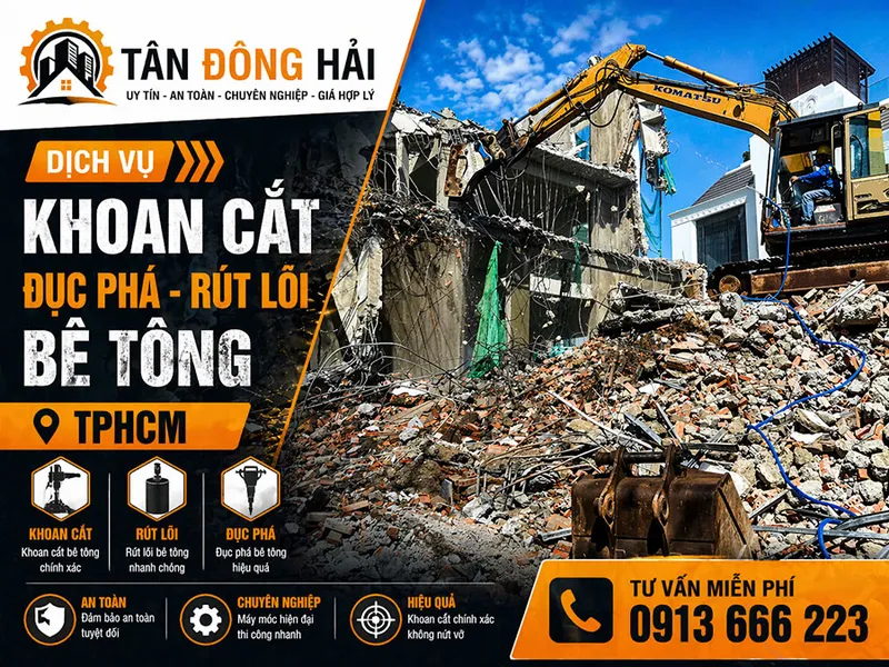 Sản phẩm khoan cat be tong tphcm tan dong hai — Công Ty TNHH Thương Mại Dịch Vụ Tư Vấn Xây Dựng Đông Hải — MST 0310212300