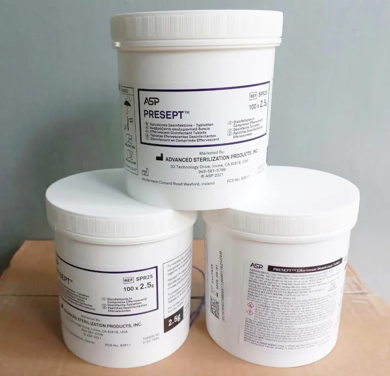 Sản phẩm 482 presept disinfectant tablet 2 5g 100s.JPG — Cửa Hàng Dụng Cụ Y Khoa Kim Yến — MST 0310237802