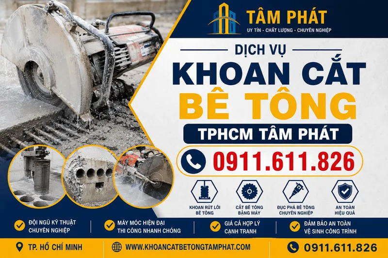 Sản phẩm Khoan cat be tong tam phat — Khoan Cắt Bê Tông Tâm Phát - Công Ty TNHH Thương Mại Dịch Vụ Bình Dương — MST 0310278171