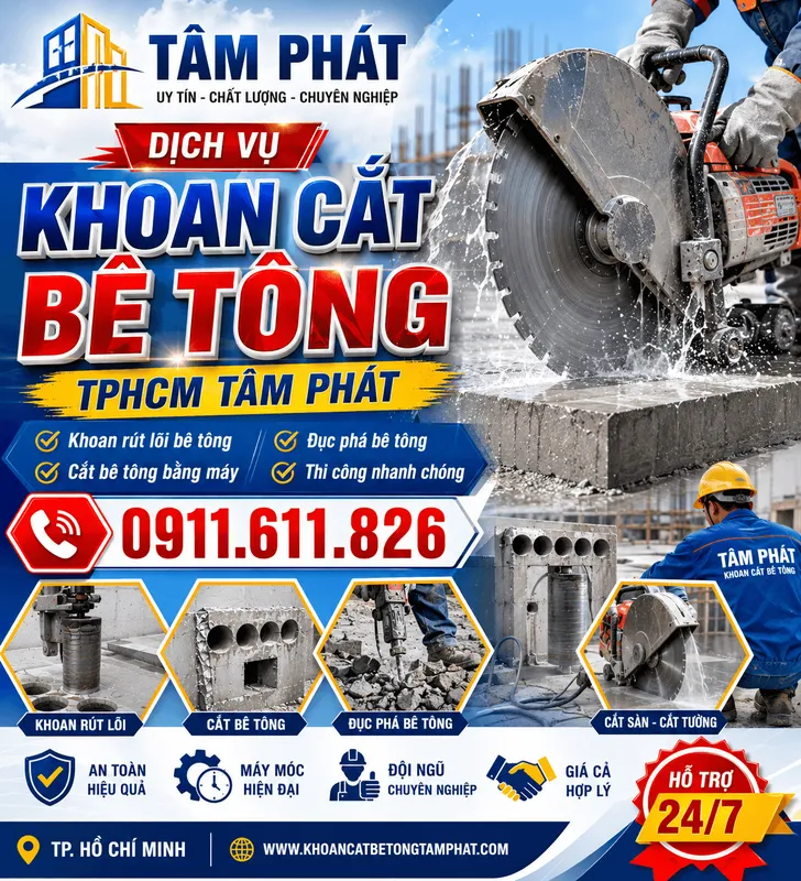 Sản phẩm khoan cat be tong tam phat 1 — Khoan Cắt Bê Tông Tâm Phát - Công Ty TNHH Thương Mại Dịch Vụ Bình Dương — MST 0310278171