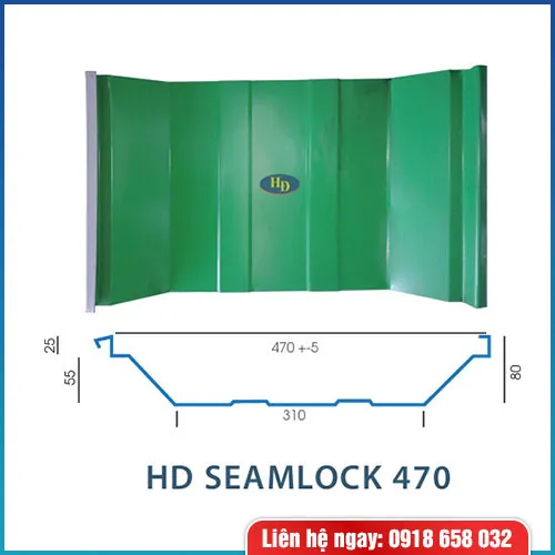 Sản phẩm ton HD Seamlock 470 — Tôn, Thép Hạnh Đạt - Công Ty TNHH Một Thành Viên Sản Xuất Thương Mại Hạnh Đạt — MST 0310305587