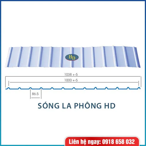 Sản phẩm ton song la phong HD — Tôn, Thép Hạnh Đạt - Công Ty TNHH Một Thành Viên Sản Xuất Thương Mại Hạnh Đạt — MST 0310305587