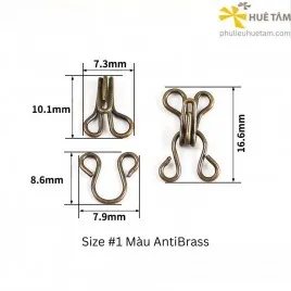 Sản phẩm hook and eyes size 1_s6033 — Phụ Liệu May Mặc Huê Tâm - Công Ty TNHH Huê Tâm — MST 0310318434