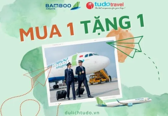 Sản phẩm bamboo airways mua 1 tang 1 560x385 — Công Ty TNHH TM Và DV Du Lịch Tự Do — MST 0310457526