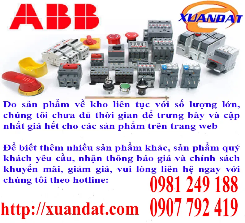 Sản phẩm ABB 1 — Thiết Bị Điện Xuân Đạt - Công Ty Trách Nhiệm Hữu Hạn Thiết Bị Điện Xuân Đạt — MST 0310576682