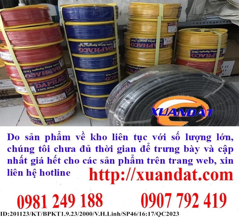 Sản phẩm Daphaco 4 — Thiết Bị Điện Xuân Đạt - Công Ty Trách Nhiệm Hữu Hạn Thiết Bị Điện Xuân Đạt — MST 0310576682