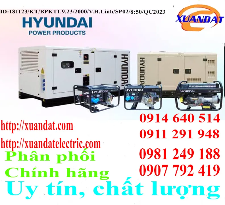Sản phẩm Hyundai 4 — Thiết Bị Điện Xuân Đạt - Công Ty Trách Nhiệm Hữu Hạn Thiết Bị Điện Xuân Đạt — MST 0310576682