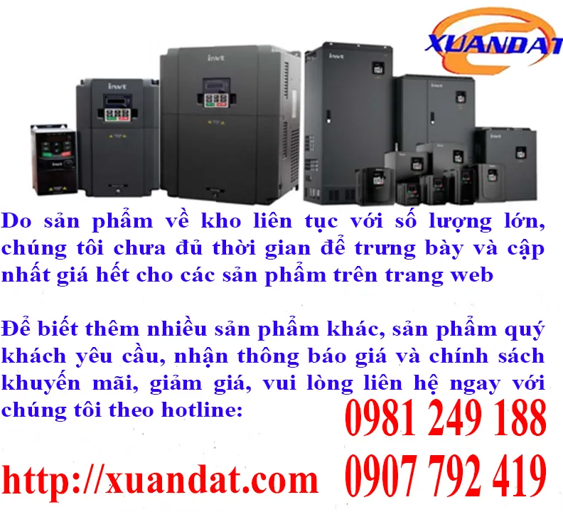 Sản phẩm INVT 1 — Thiết Bị Điện Xuân Đạt - Công Ty Trách Nhiệm Hữu Hạn Thiết Bị Điện Xuân Đạt — MST 0310576682